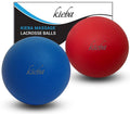 Kieba Massage Lacrosse Balls for Myofascial Release, Trigger Point Therapy, Muscle Knots, and Yoga Therapy. Set of 2 Firm Balls (2 Orange)