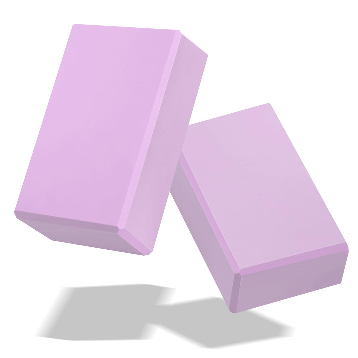 Yoga Blocks 2 Pack 3x6x9IN Foam Block Latex-Free with Stretch Band