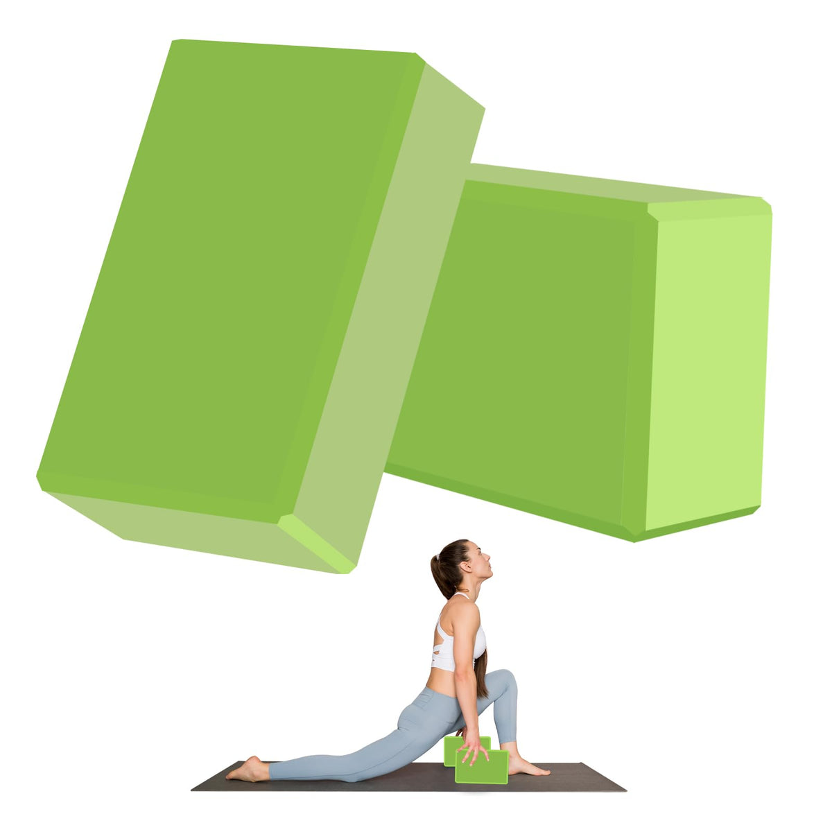 9"x6"x3" Yoga Blocks, Soft Non-Slip Surface Premium Foam Blocks, Supportive, Lightweight, Odor Resistant, Yoga Accessories for Pilates Meditation General Fitness Stretching Toning