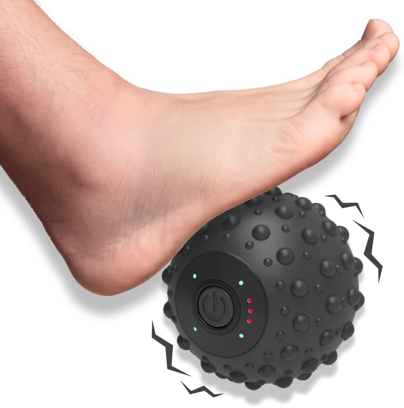 ZeenKind Vibrating Massage Ball Foot Roller Plantar Fasciitis Pain Relief