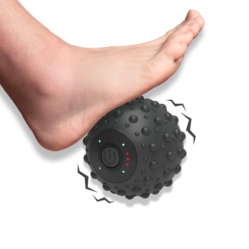 ZeenKind Vibrating Massage Ball Foot Roller Plantar Fasciitis Pain Relief