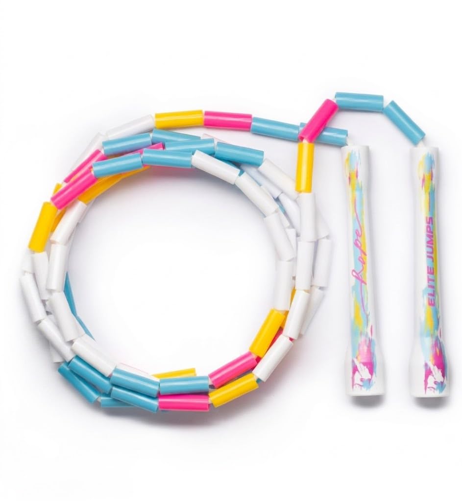 Elite Jumps 1-inch Beaded Jump Rope, Adjustable Shatterproof