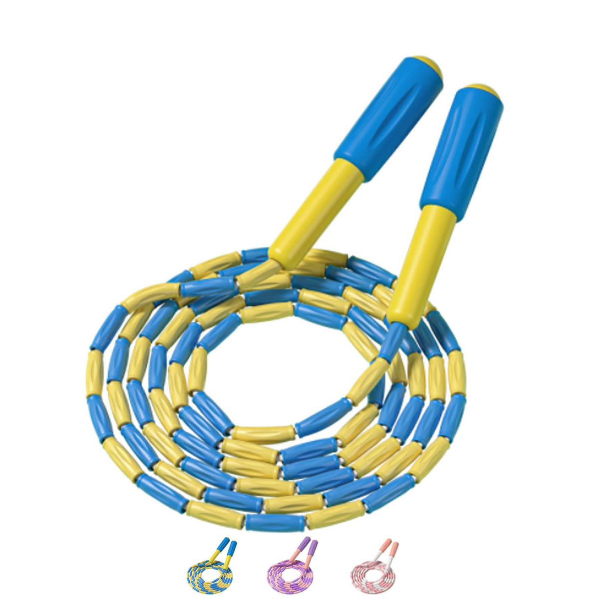 Beaded Jump Rope 1 Pack/2 Pack, ACEONE Segmented Skipping Rope for Kids Adults, Adjustable Tangle-Free Toddler Jumping Rope for Fitness Exercise Training