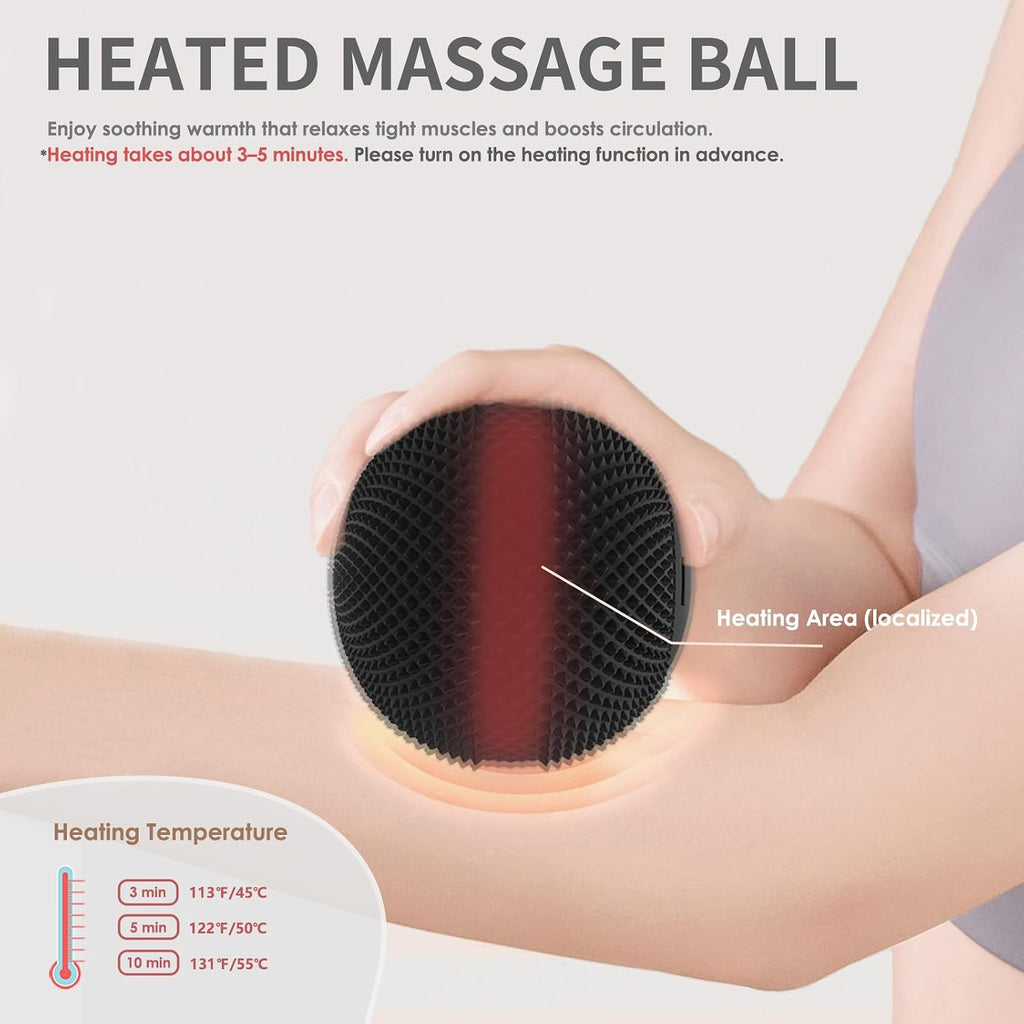 Heating Vibrating Massage Ball with 7 Modes & Memory Function