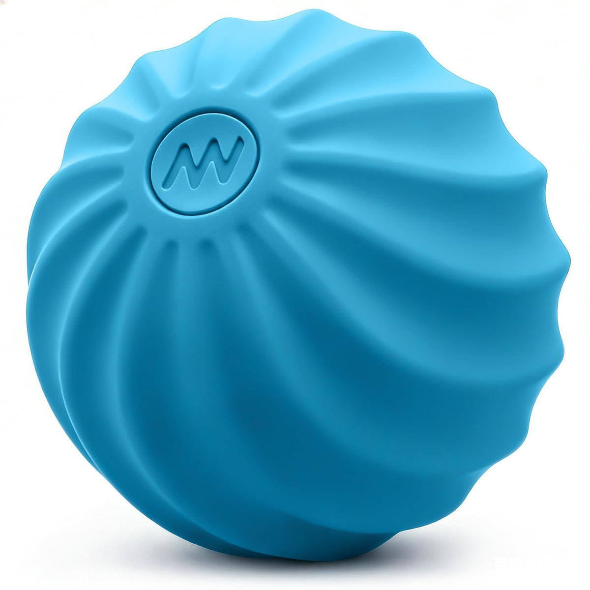 2.4" Mini Electric Vibrating Massage Ball, 10-Speed Fitness Yoga Massage Roller for Palm, Hand, Foot, Leg, Neck, Back, Multi-Directional Massage Ball (Blue)