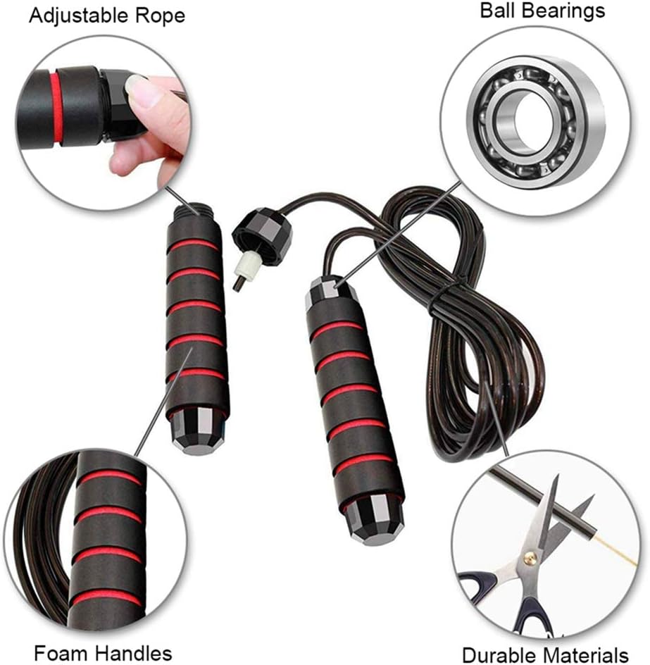 Redify Adjustable Jump Rope,Jump Ropes for Fitness for Men Women