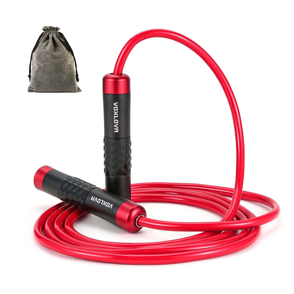 Weighted Jump Rope for Men Women - 1LB Heavy Jump Rope Weighted Skipping Rope for Adult Fitness Workouts Boxing Crossfit Cardio Weight-loss MMA, Non-Slip Aluminum Handles, Adjustable Length 9MM Solid PVC/Cotton Ropes