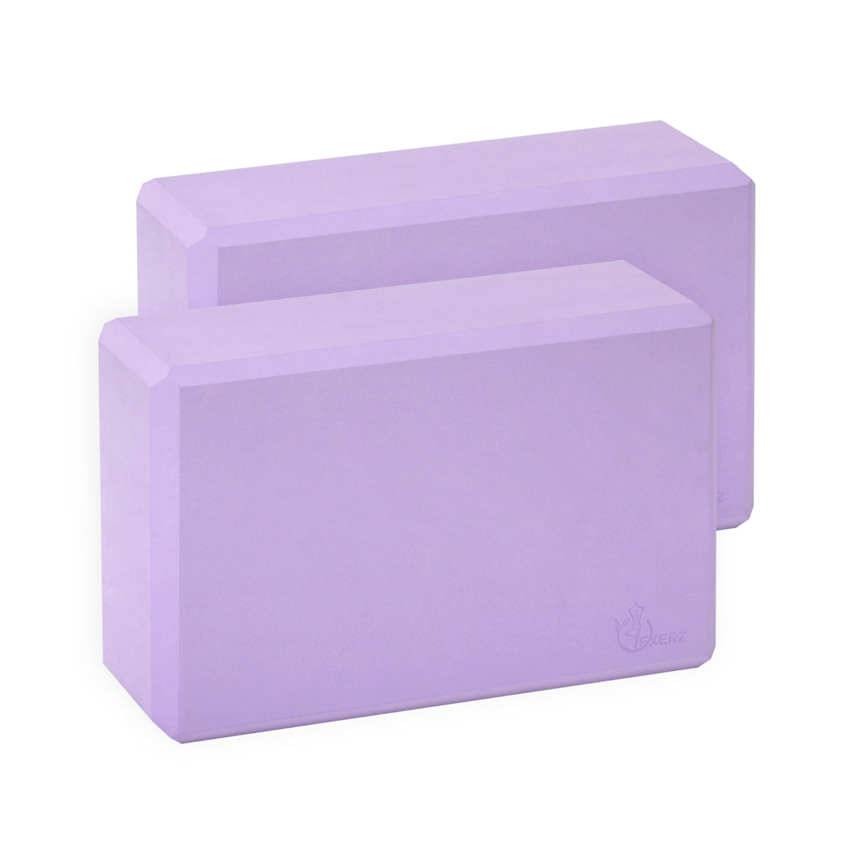 EXERZ Yoga Blocks 2 pack, Gym Blocks, Exercise Workout Fitness Bricks, Pilates Stretch Handstand Non-Slip
