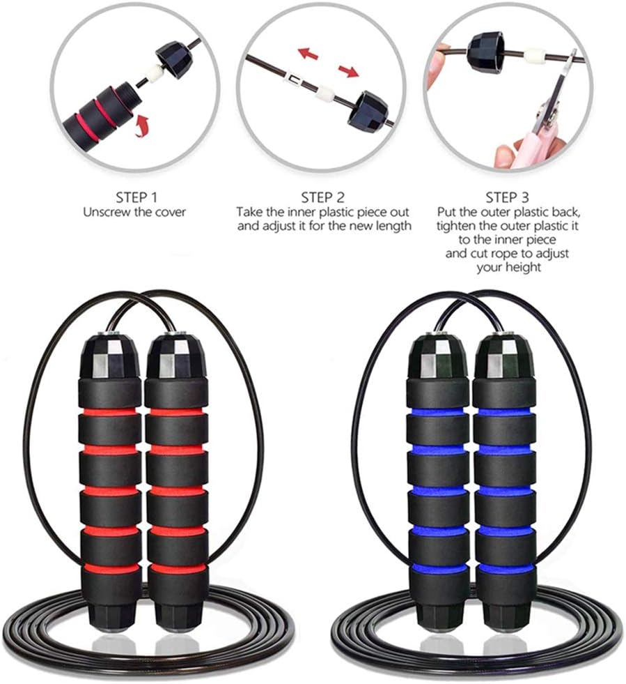 Redify Adjustable Jump Rope,Jump Ropes for Fitness for Men Women