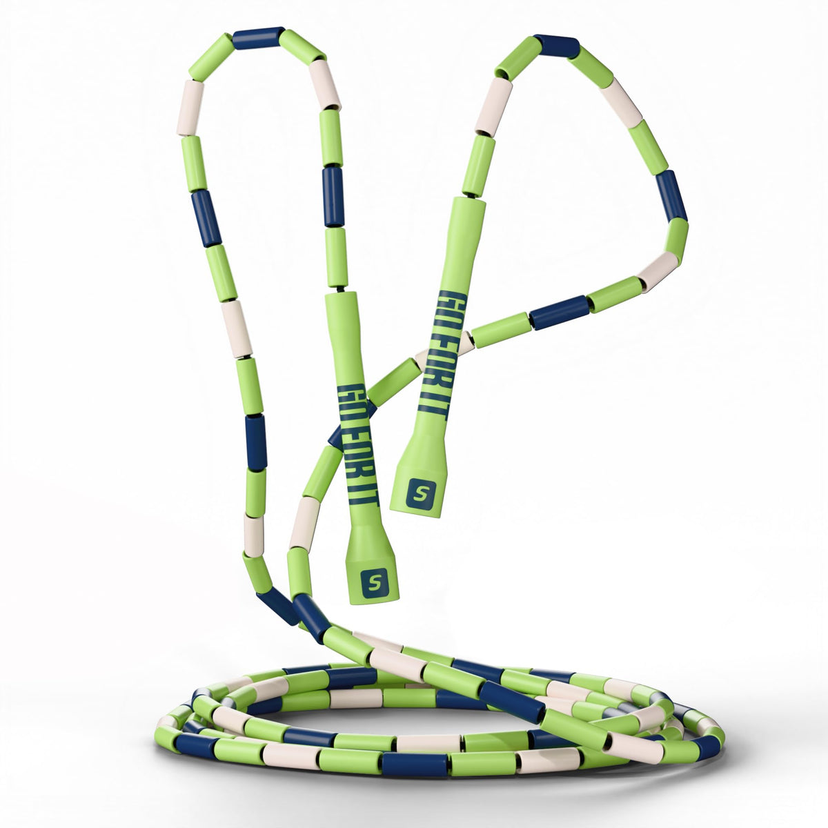 Sportbit Custom-Fit Beaded Jump Rope – Adjustable Length for Kids & Adults, Men & Women – Durable Fitness Rope for Gym & Home