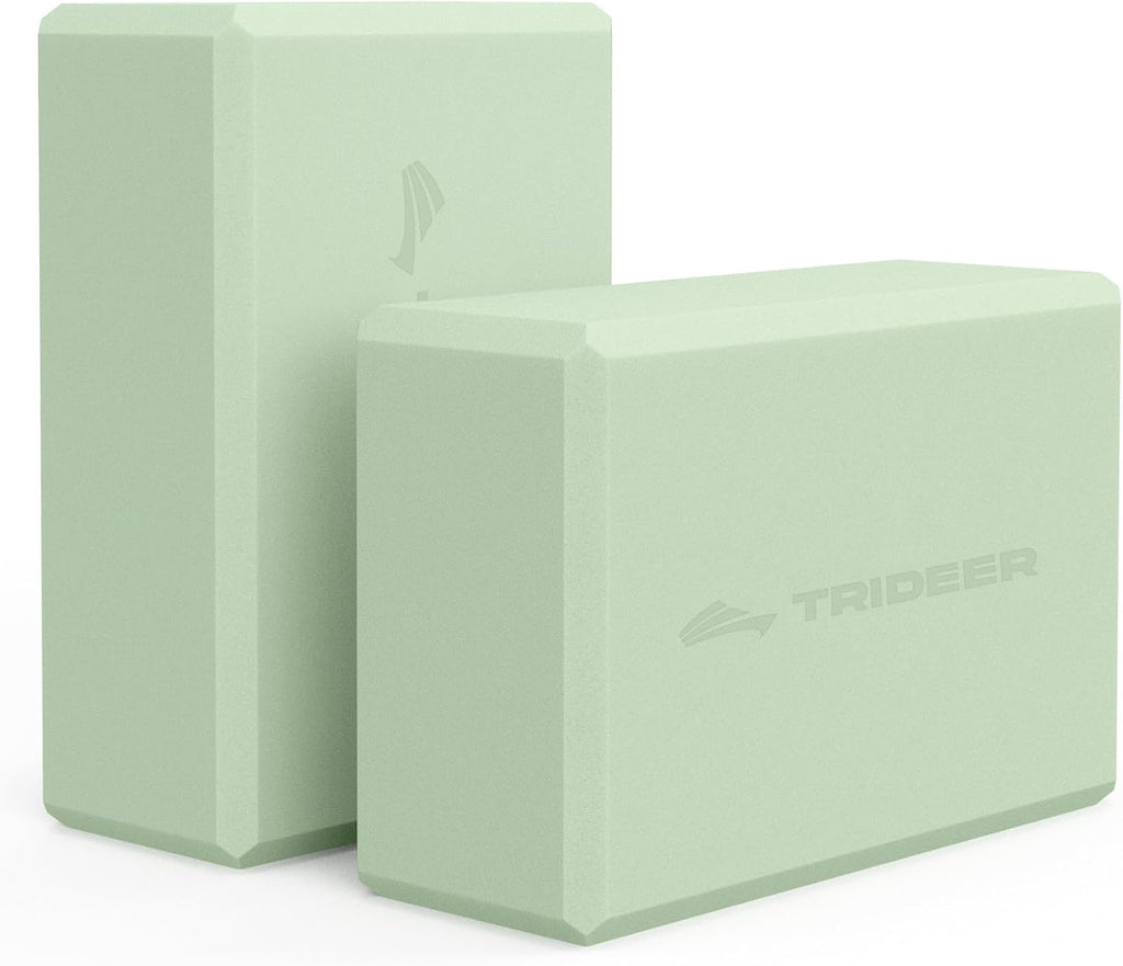Yoga Blocks 2 Pack with Supportive Non-Slip Foam for Yoga Pilate Stretching