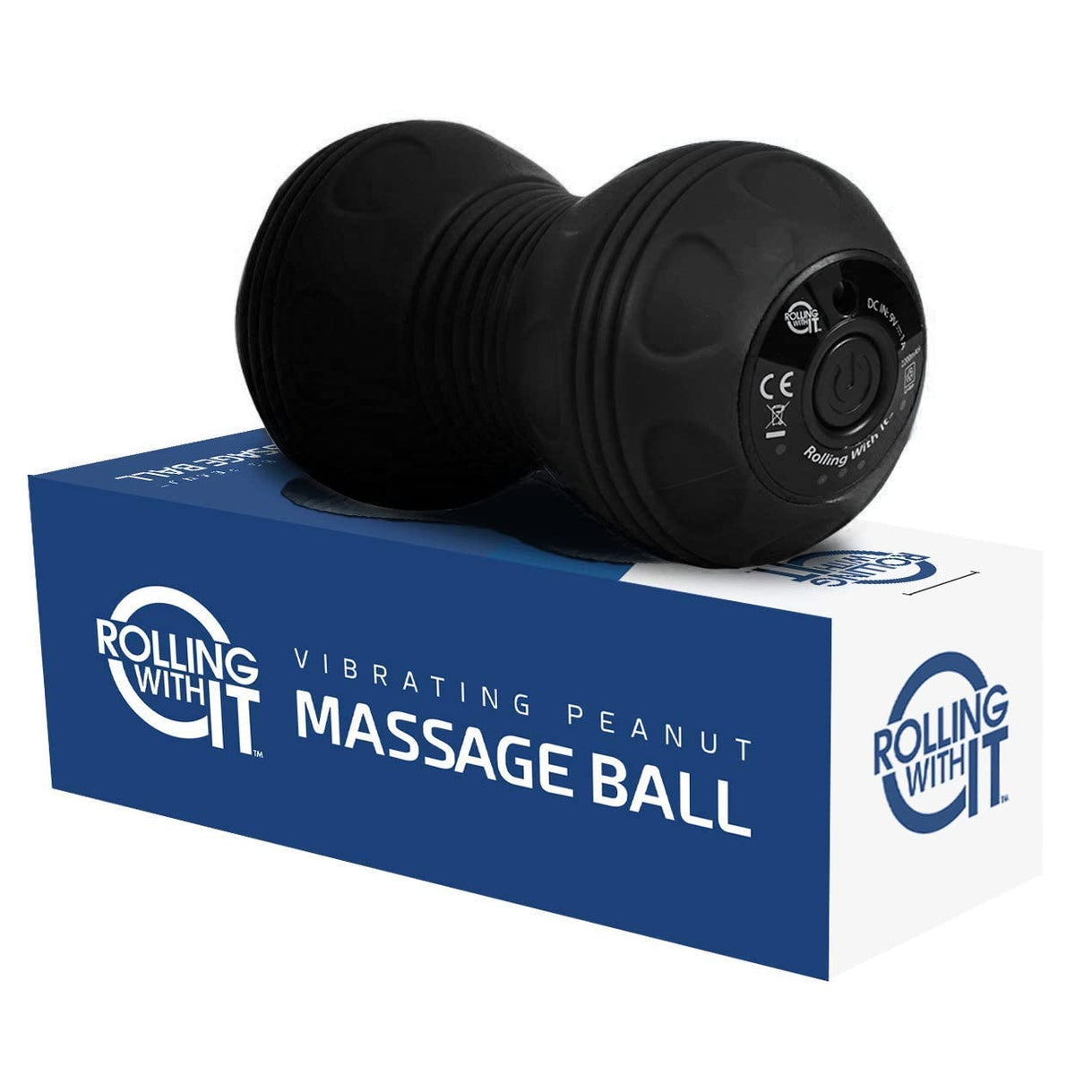 Rolling With It Vibrating Peanut Massage Ball, Deep Tissue, Blue