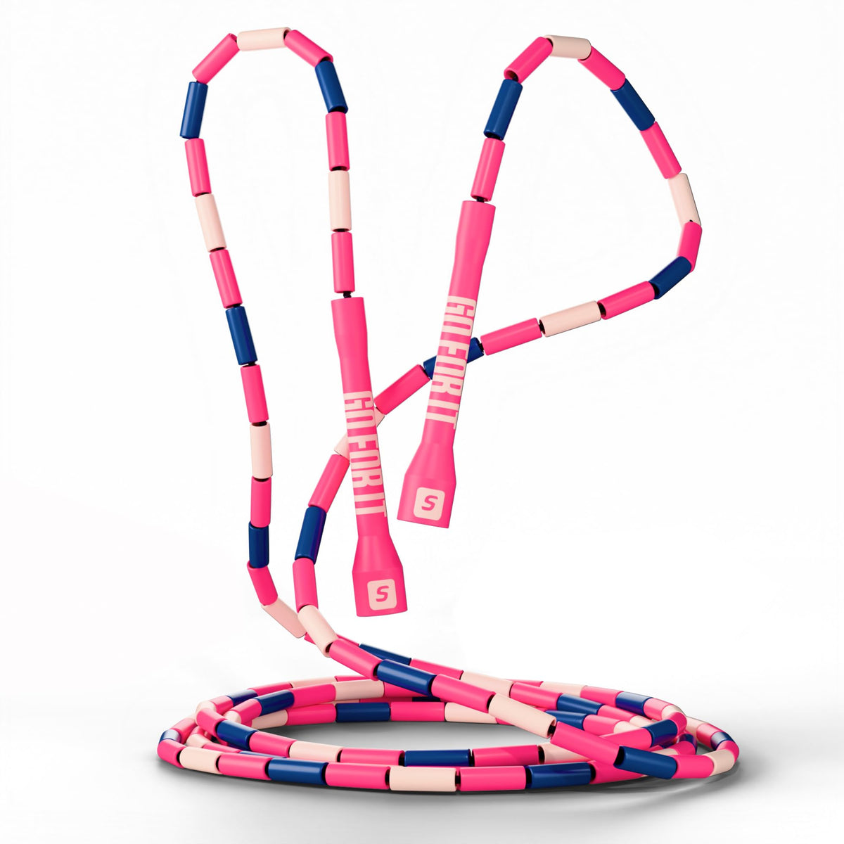 Sportbit Custom-Fit Beaded Jump Rope – Adjustable Length for Kids & Adults, Men & Women – Durable Fitness Rope for Gym & Home