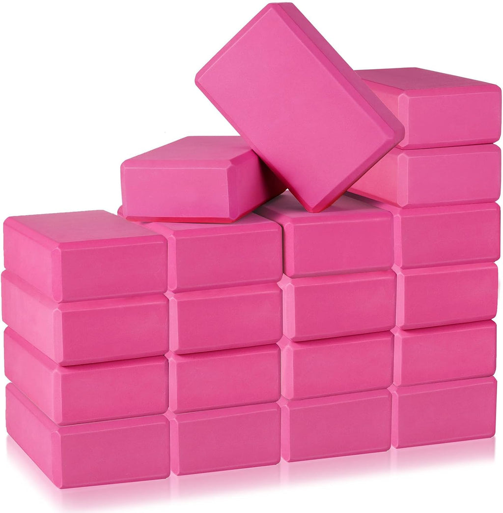 Honoson 20 Pcs Foam Yoga Blocks Bulk 9x6x3'' High Density