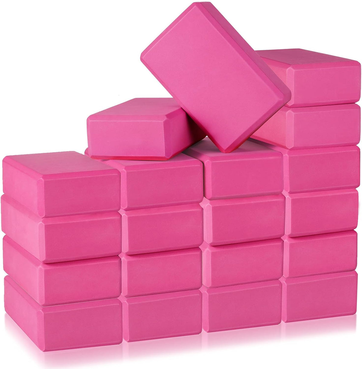Honoson 20 Pcs Foam Yoga Blocks Bulk 9x6x3'' High Density