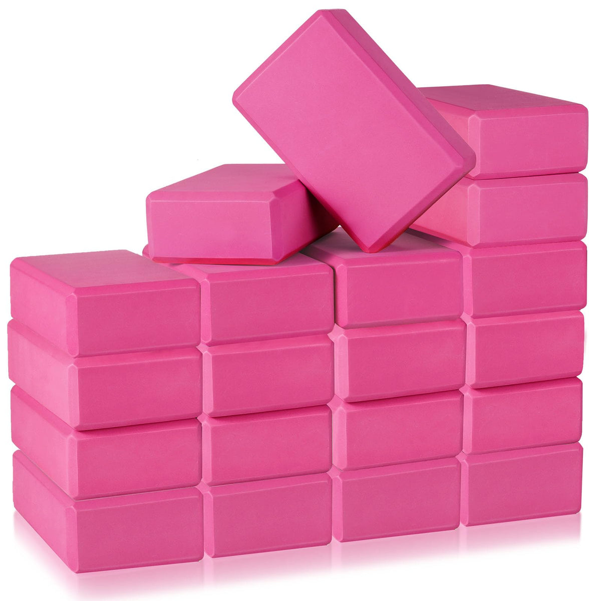 Honoson 20 Pcs Foam Yoga Blocks Bulk 9x6x3'' High Density