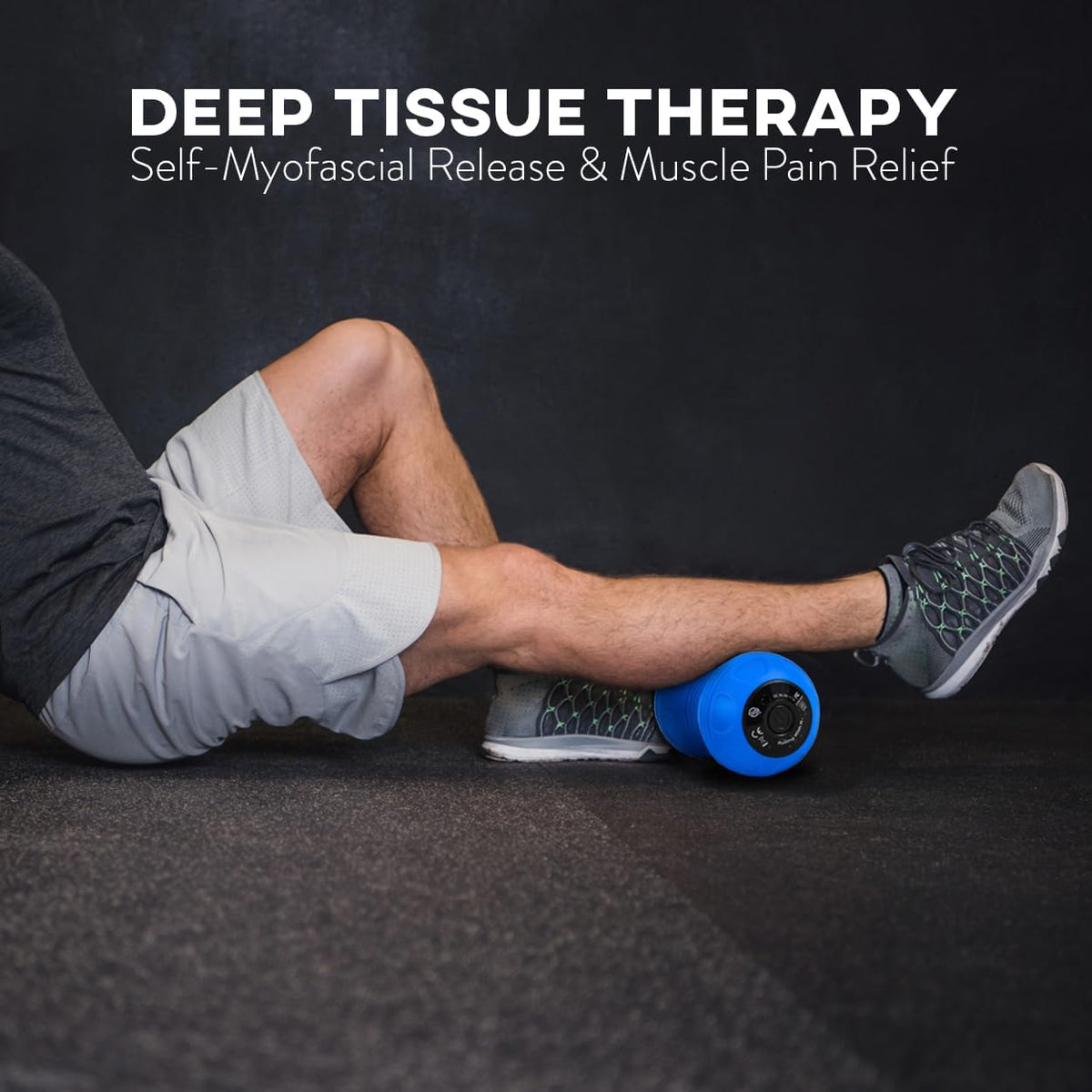 Rolling With It Vibrating Peanut Massage Ball, Deep Tissue, Blue