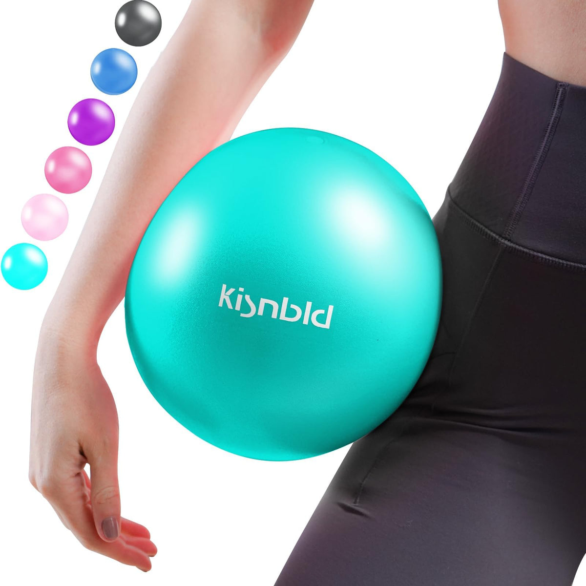 kisnbld 9 Inch Pilates Ball, Small Exercise Ball for Core &Physical Therapy