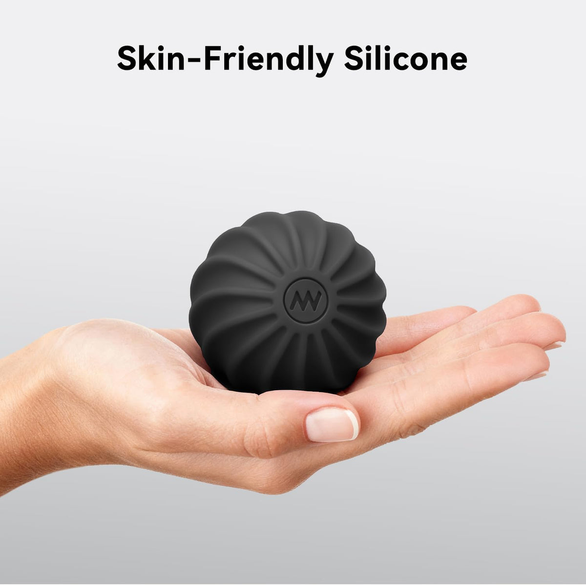 2.4" Mini Electric Massage Ball, Fitness Yoga Massage Roller for Palm, Hand, Foot, Leg, Neck, Back, Multi-Directional Massage Ball, Black