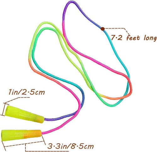 10 Pcs Rainbow Jump Rope for Kids,Skipping Ropes Bulk for Girls Boys