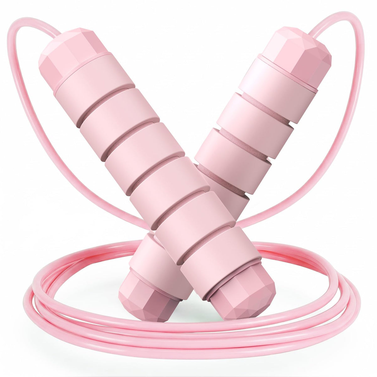 Jump Rope, Tangle-Free Rapid Speed Jumping Rope Cable with Ball Bearings for Women, Men, and Kids, Adjustable Steel Jump Rope with Foam Handles for Home Gym Exercise Fitness Workout Equipment & Slim Body