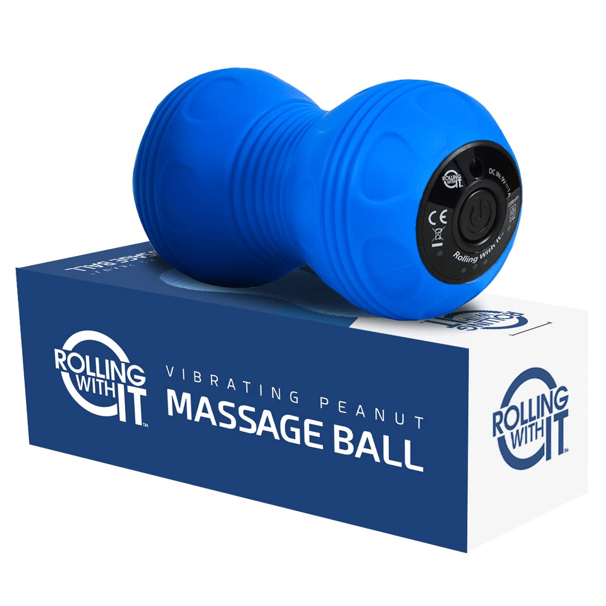 Rolling With It Vibrating Peanut Massage Ball, Deep Tissue, Blue