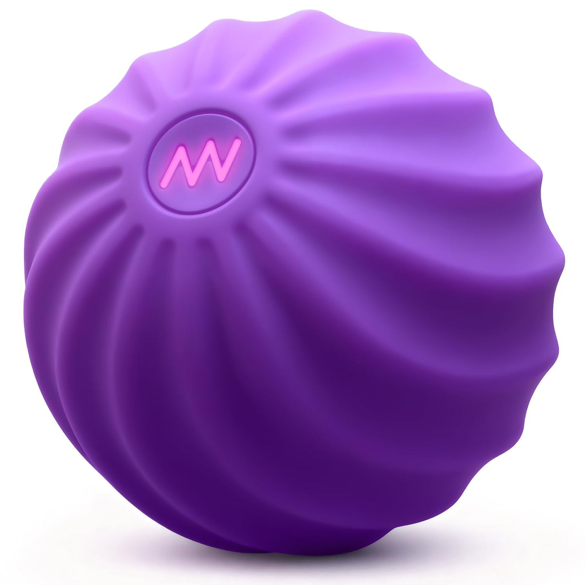 2.4" Mini Electric Vibrating Massage Ball, 10-Speed Fitness Yoga Massage Roller for Palm, Hand, Foot, Leg, Neck, Back, Multi-Directional Massage Ball (Blue)