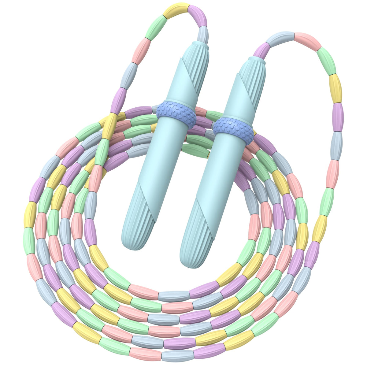 Beaded Jump Rope 1 Pack/2 Pack, ACEONE Segmented Skipping Rope for Kids Adults, Adjustable Tangle-Free Toddler Jumping Rope for Fitness Exercise Training