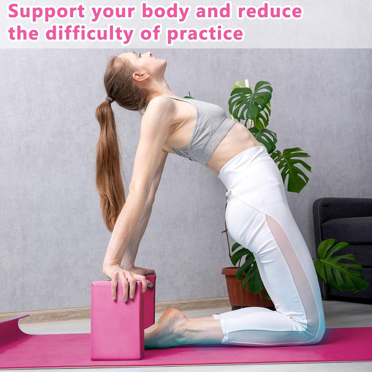 Honoson 20 Pcs Foam Yoga Blocks Bulk 9x6x3'' High Density