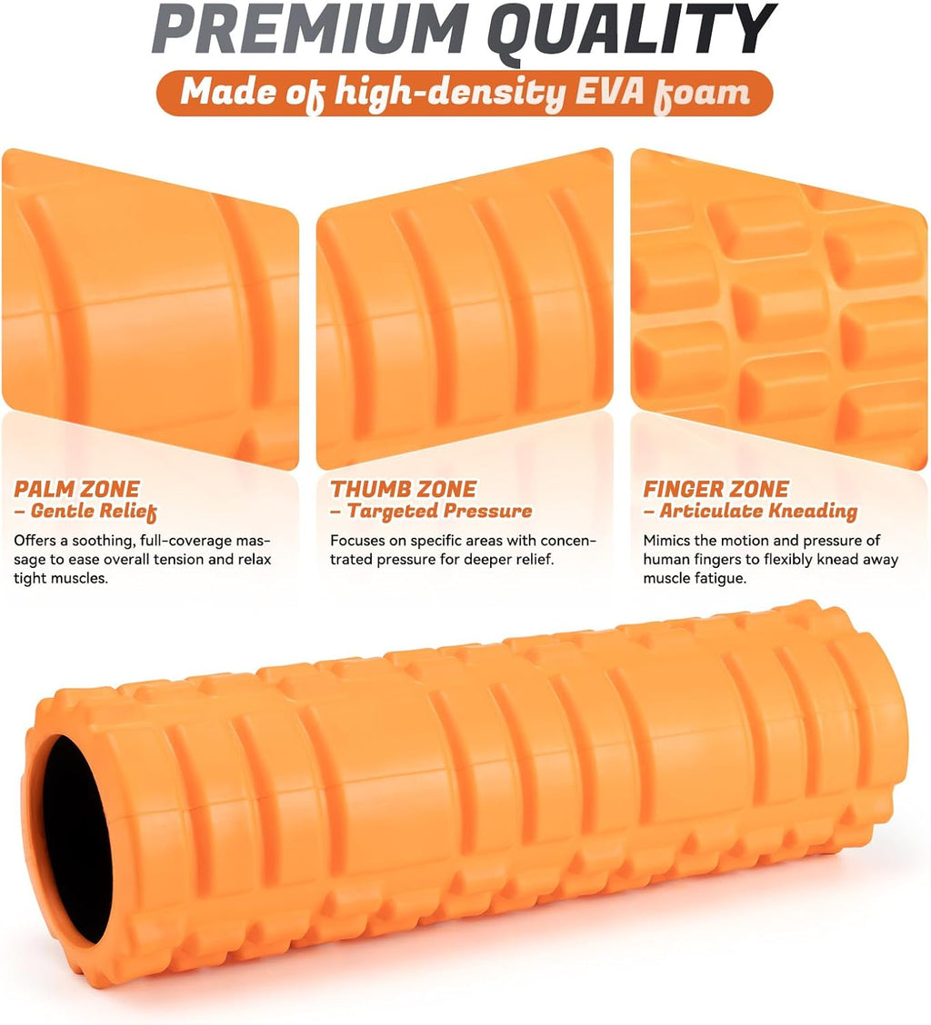 Foam Roller for Deep Tissue Massager, Patented Exercise Roller