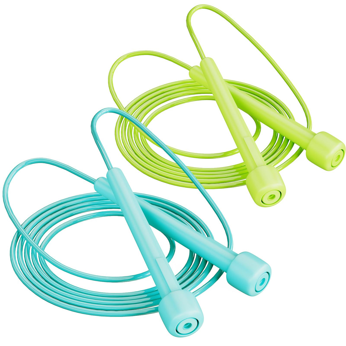 2 Pack Jump Rope for Fitness, Speed Rope Skipping Rope for Men and Women, Jumping Rope for Workout, Tangle-Free PVC Long Jump Rope Set, Adjustable Exercise Jumping Rope Boxing for Adult