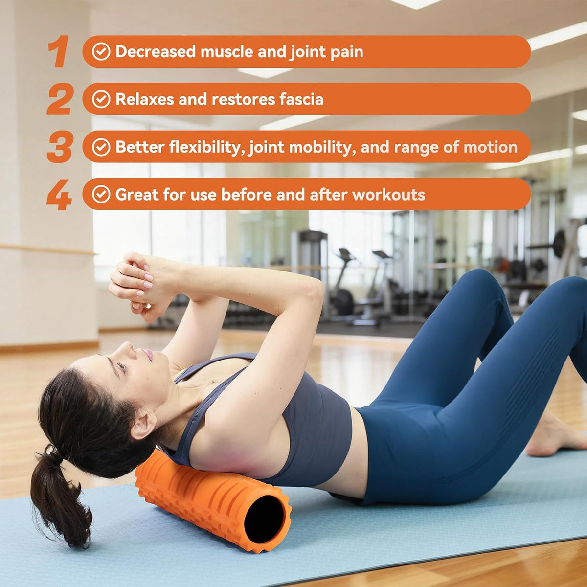 Foam Roller for Deep Tissue Massager, Patented Exercise Roller