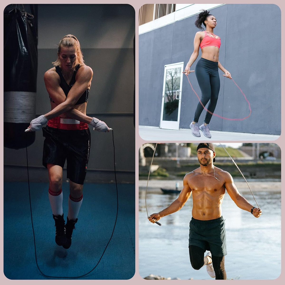 - Skipping Rope for Women Men Exercise with Adjustable Length Jumping Rope and Alloy & Silicone Handles Suitable for Workout Boxing Home Gym