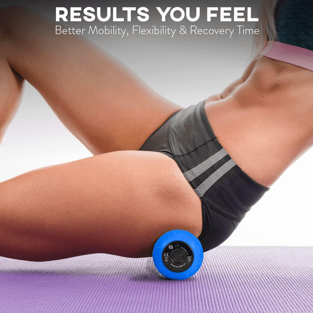 Rolling With It Vibrating Peanut Massage Ball, Deep Tissue, Blue