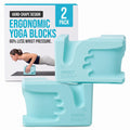 WRISTBuddy® Yoga Blocks 2 Pack, High Density Non-Slip, Hand-Shaped Design