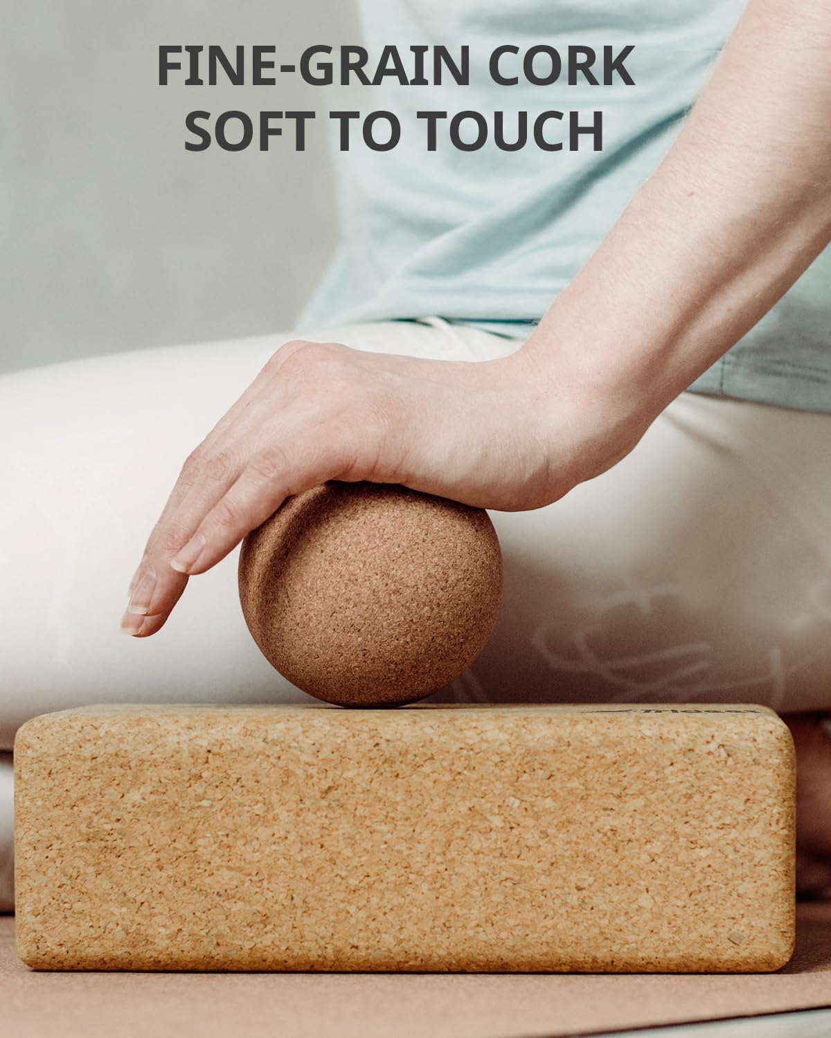 Cork Yoga Blocks 2 Pack,Support for Yoga, Pilates, Stretching