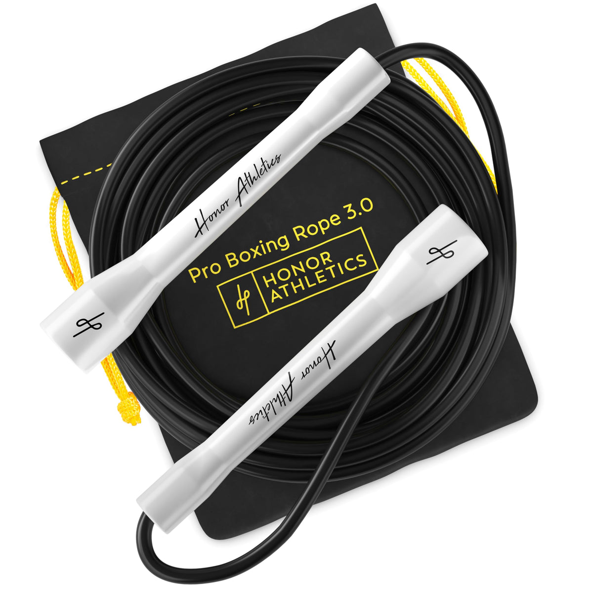 Honor Athletics | Pro Boxing Rope 3.0 | 5.3mm Jump Rope Indoor/Outdoor Adjustable For Boxing | Ultra-Durable, Non-Kinking TPU-PVC blend/Unbreakable Handles | Adjustable | Skipping Rope