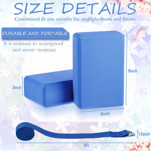10 Set Yoga Blocks and Straps, EVA Foam Blocks for Yoga Class