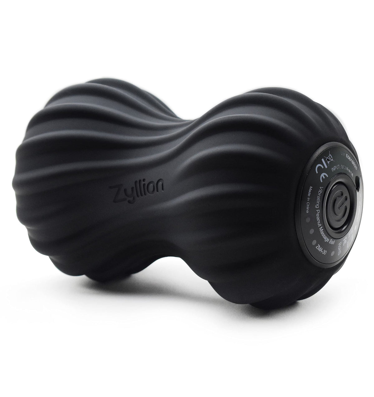 Zyllion ZMA-30 Vibrating Peanut Massage Ball Roller for Pain Relief, Black