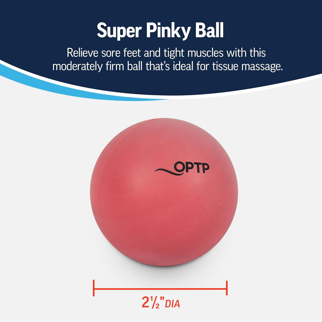 OPTP Super Pinky Ball – Moderately Firm Density Massage Ball, Pink, 2 1/2"