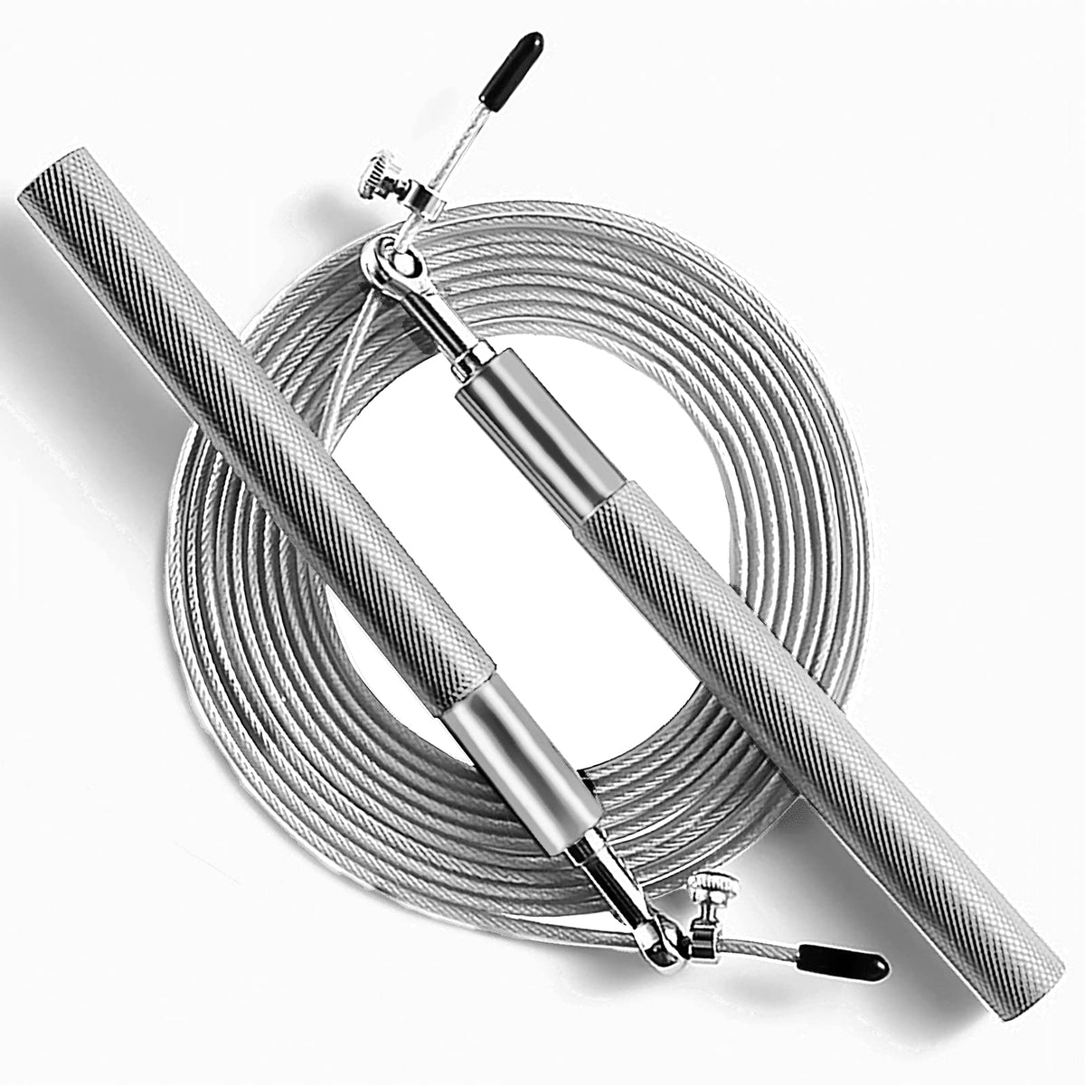 Speed Jump Rope: Steel-Coated Rope, Aluminum Anti-Skip Handle for Fitness