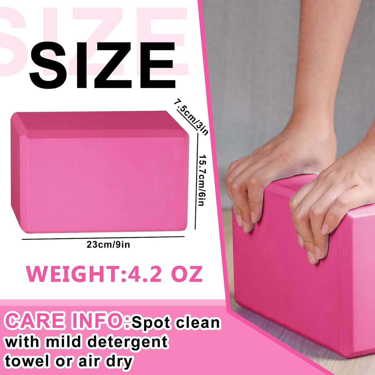 Honoson 20 Pcs Foam Yoga Blocks Bulk 9x6x3'' High Density