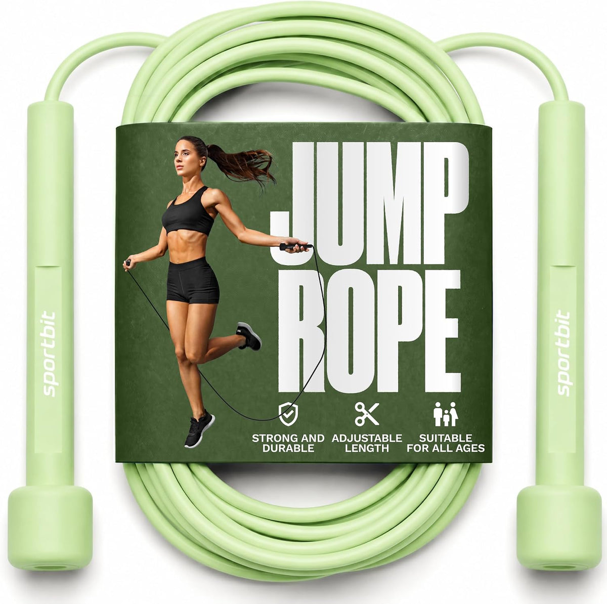 SPORTBIT Adjustable Jump Rope for Fitness and Exercise