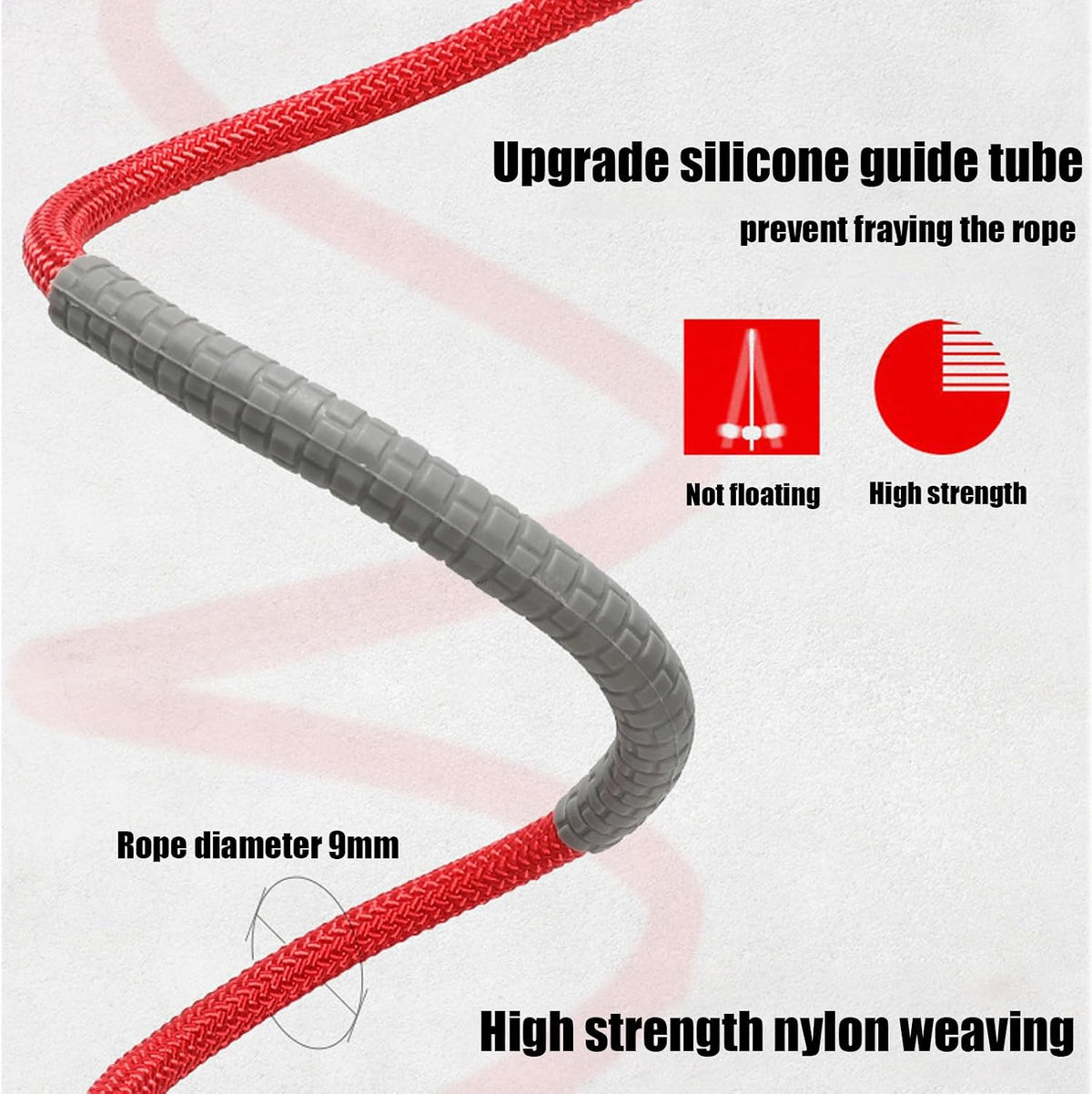 16 FT Long Jump Rope for Kids Adults,Double Dutch Jump Rope,Adjustable Skipping Ropes with High-strength Nylon Braided Rope Core,360°Rotation Not Entangled,Long Enough for 2-4 Jumpers.Red