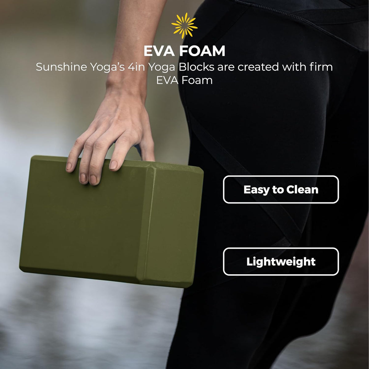 6 Pack 4" Yoga Block, EVA Foam Yoga Brick