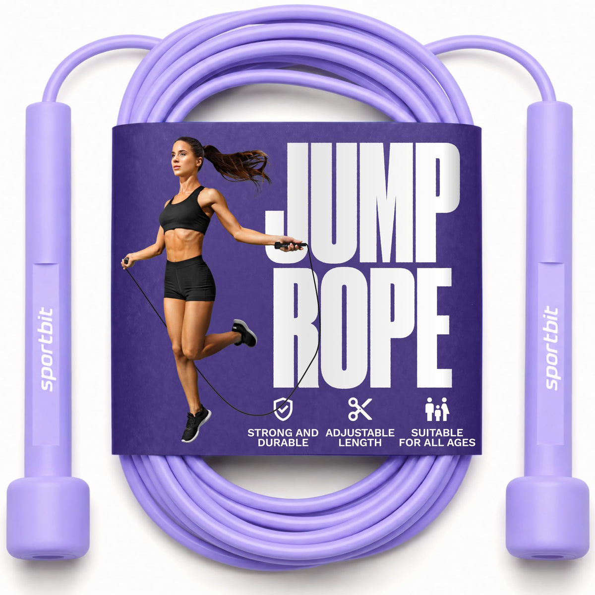 SPORTBIT Adjustable Jump Rope for Fitness and Exercise