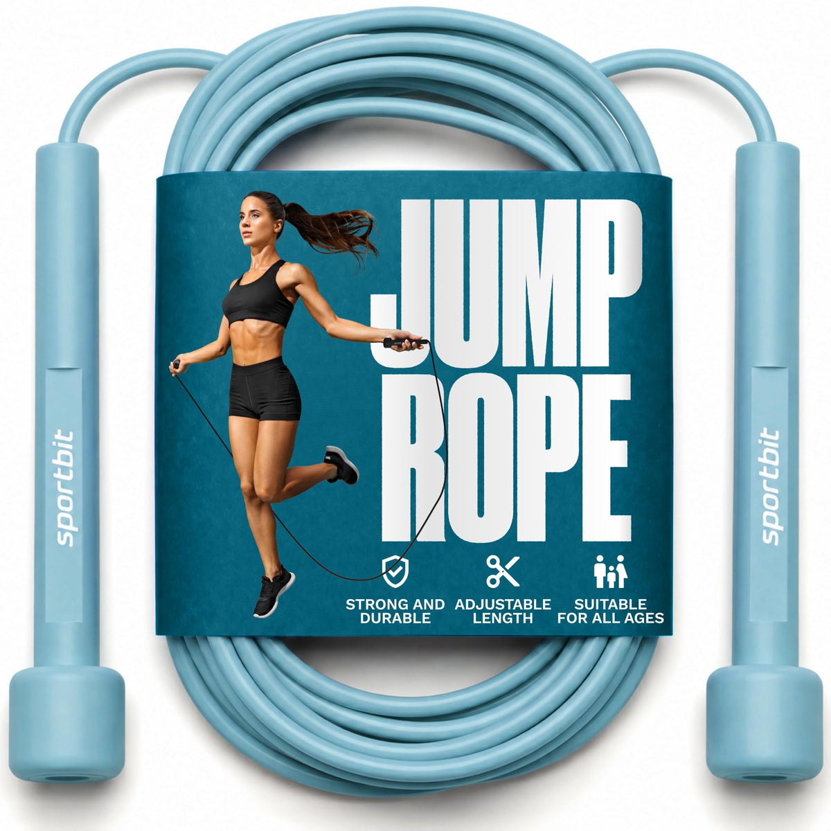 SPORTBIT Adjustable Jump Rope for Fitness and Exercise