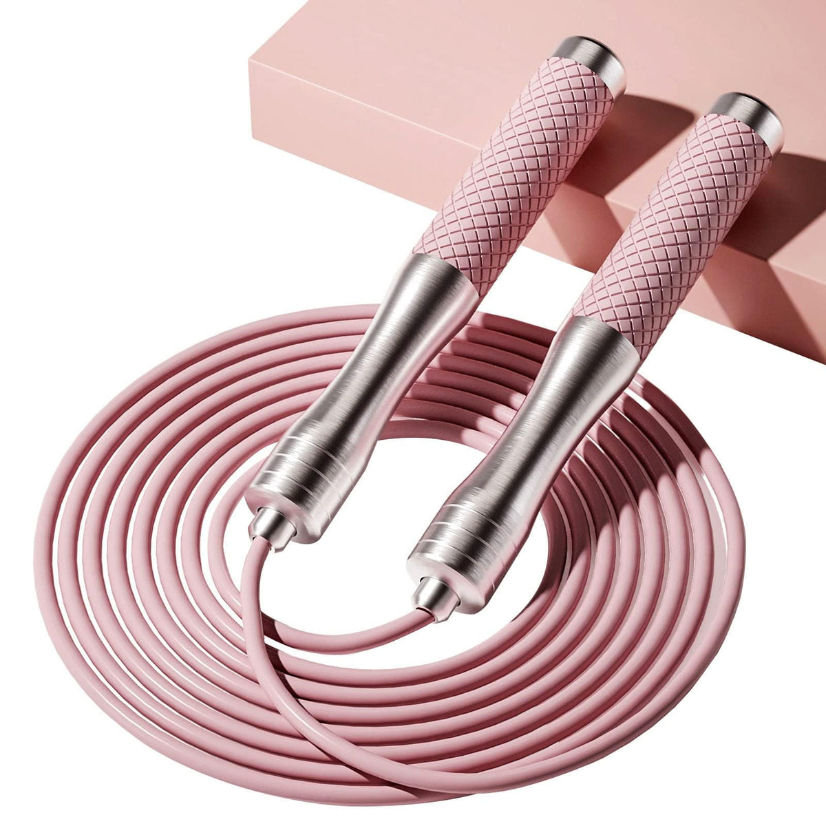 - Skipping Rope for Women Men Exercise with Adjustable Length Jumping Rope and Alloy & Silicone Handles Suitable for Workout Boxing Home Gym