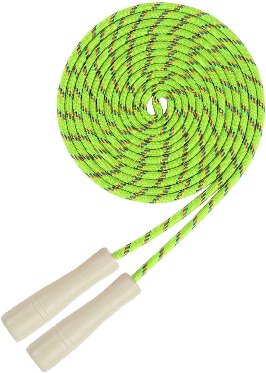 16 FT Long Jump Rope for Kids, Adjustable Double Dutch Skipping Rope with Wooden Handle, Multiplayer Team Jumping Rope for Outdoor Fun, School Sport, Party Game, Birthday Gift