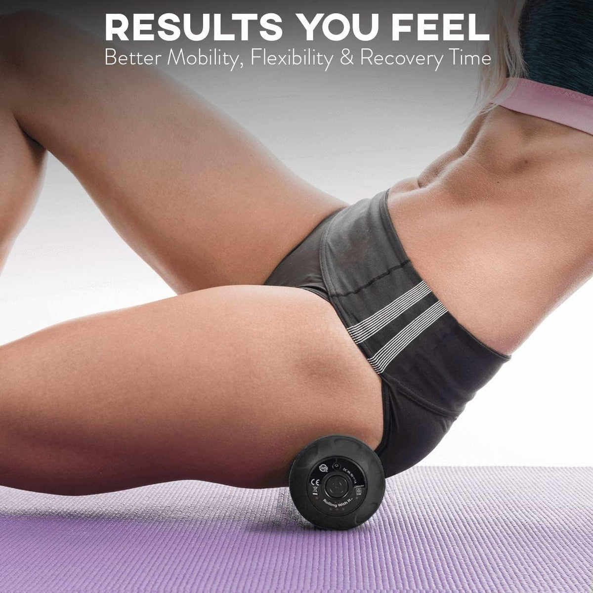 Rolling With It Vibrating Peanut Massage Ball, Deep Tissue, Black